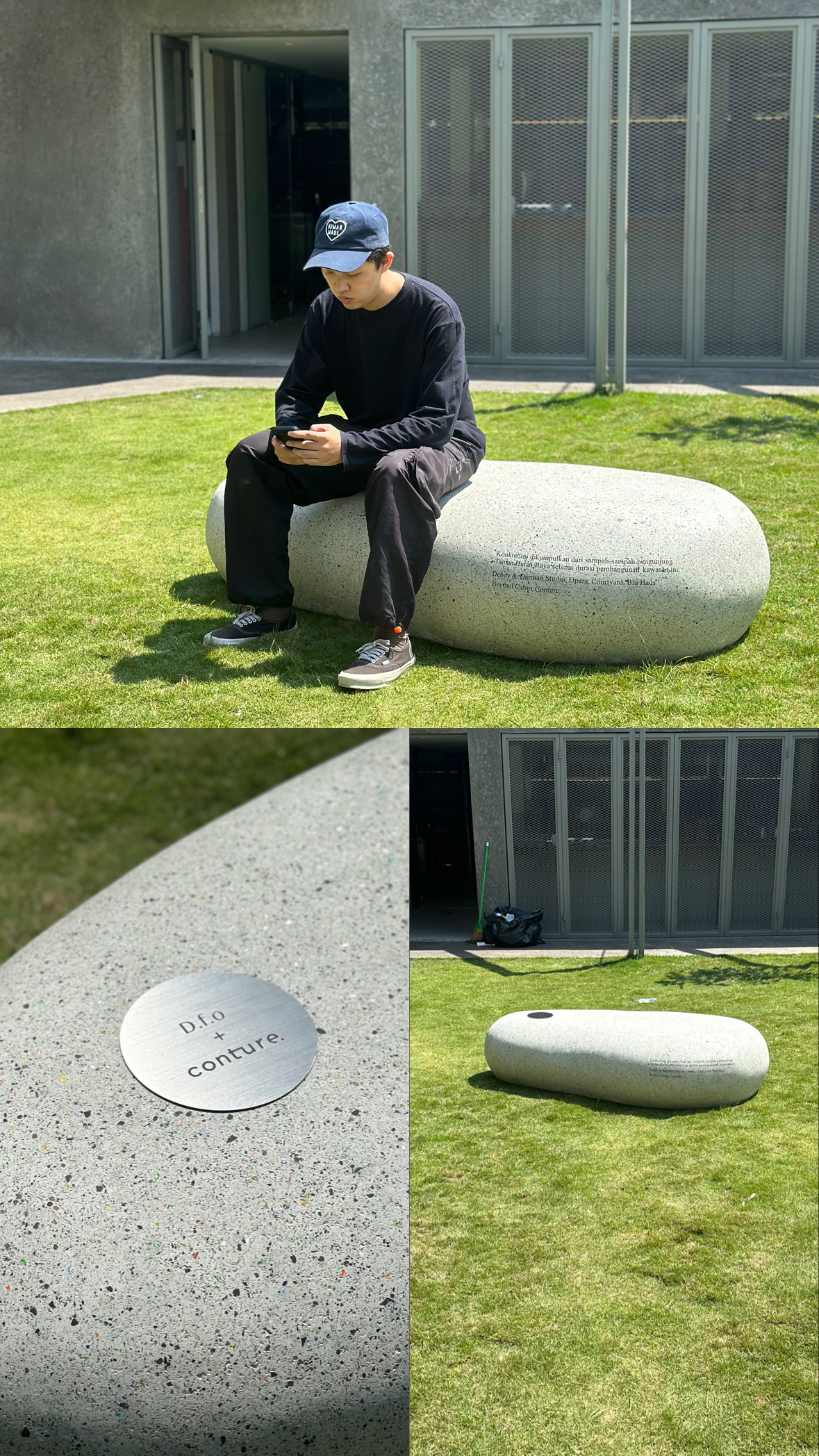 Foto Stone Egg ( Public Furniture with rejected plastic waste ) ke-2